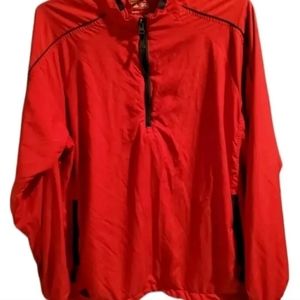 Mens Adidas Climaproof Golf Windbreaker Jacket Medium 1/2 Zip Pullover